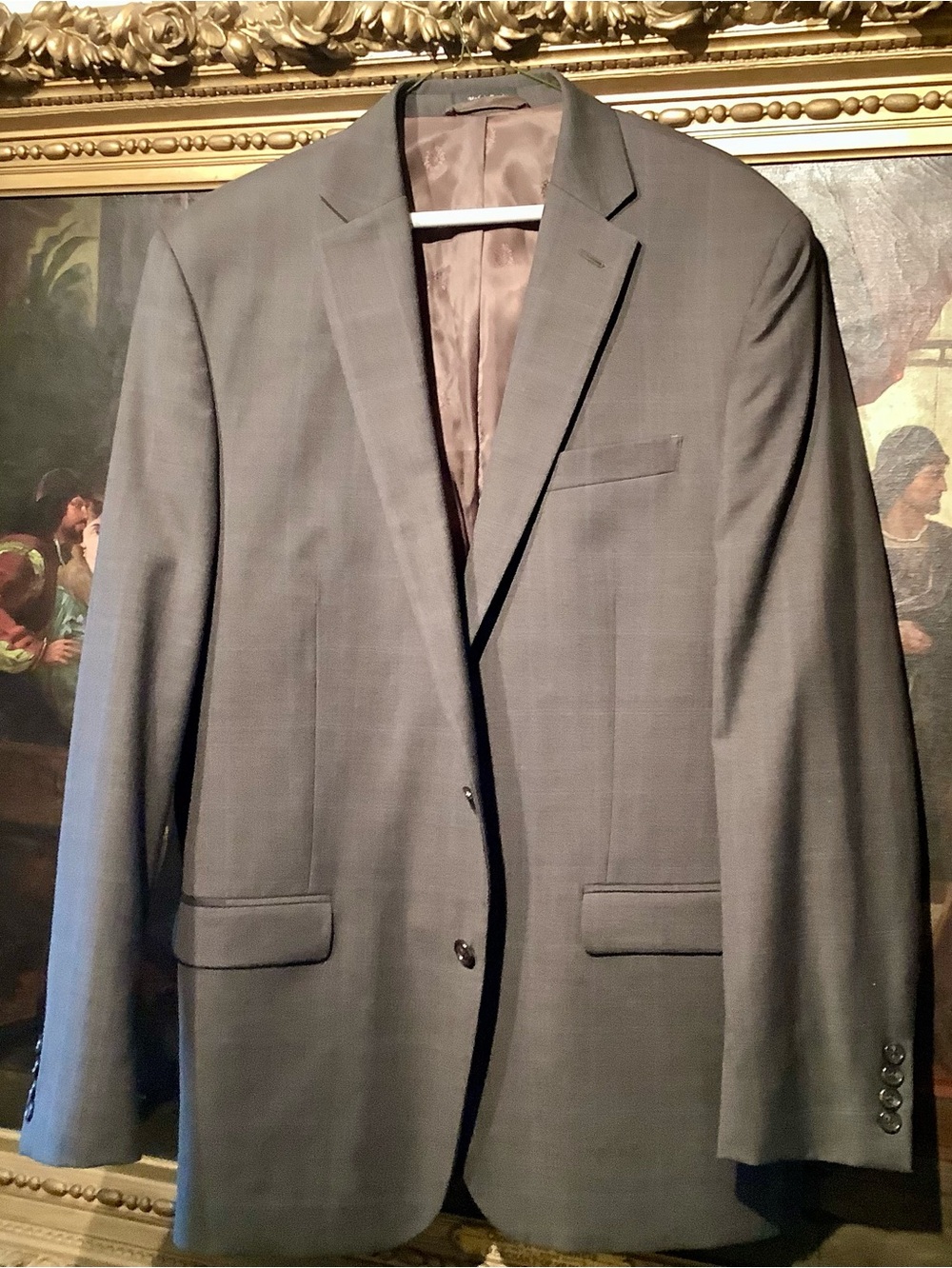 Lauren Ralph Lauren Brown Windowpane Wool Blend Blazer Sport Coat - Sz 44L